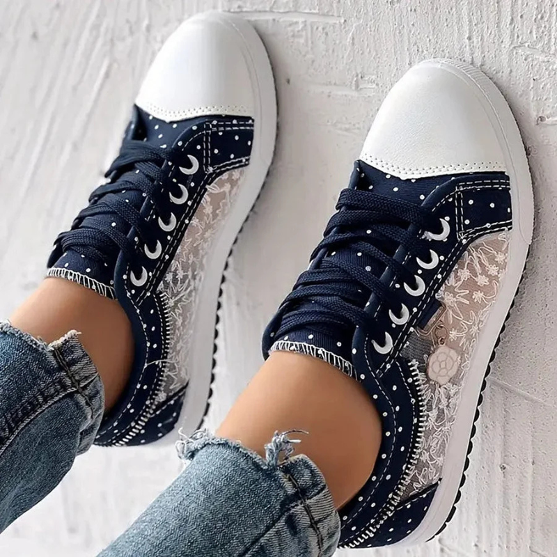 CARO | ELEGANTES ZAPATOS DEPORTIVOS DE MUJER CON DETALLES FLORALES