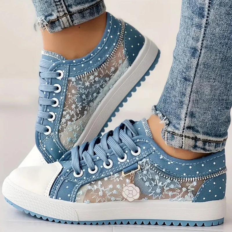 CARO | ELEGANTES ZAPATOS DEPORTIVOS DE MUJER CON DETALLES FLORALES