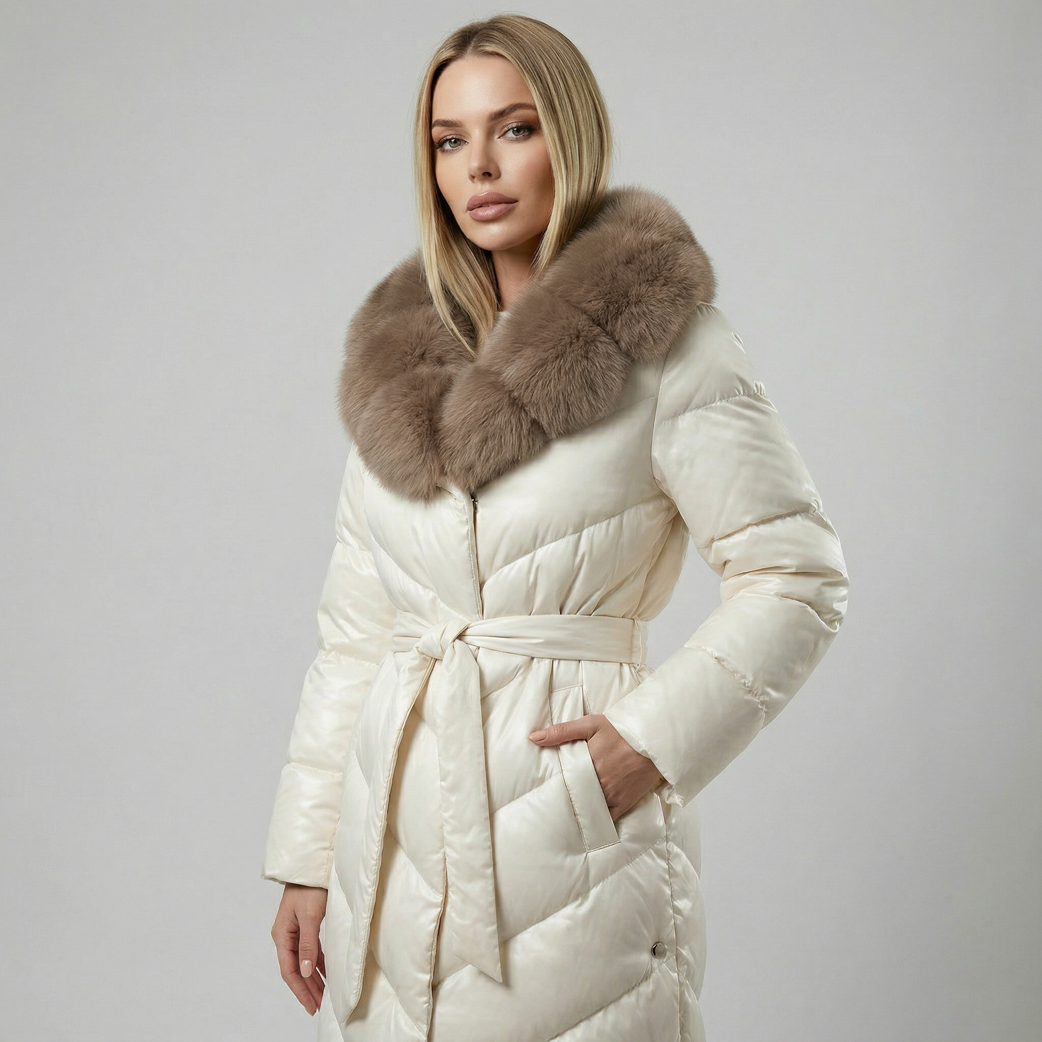 CHRISTINA™ | Elegante chaqueta con cuello de piel sintética