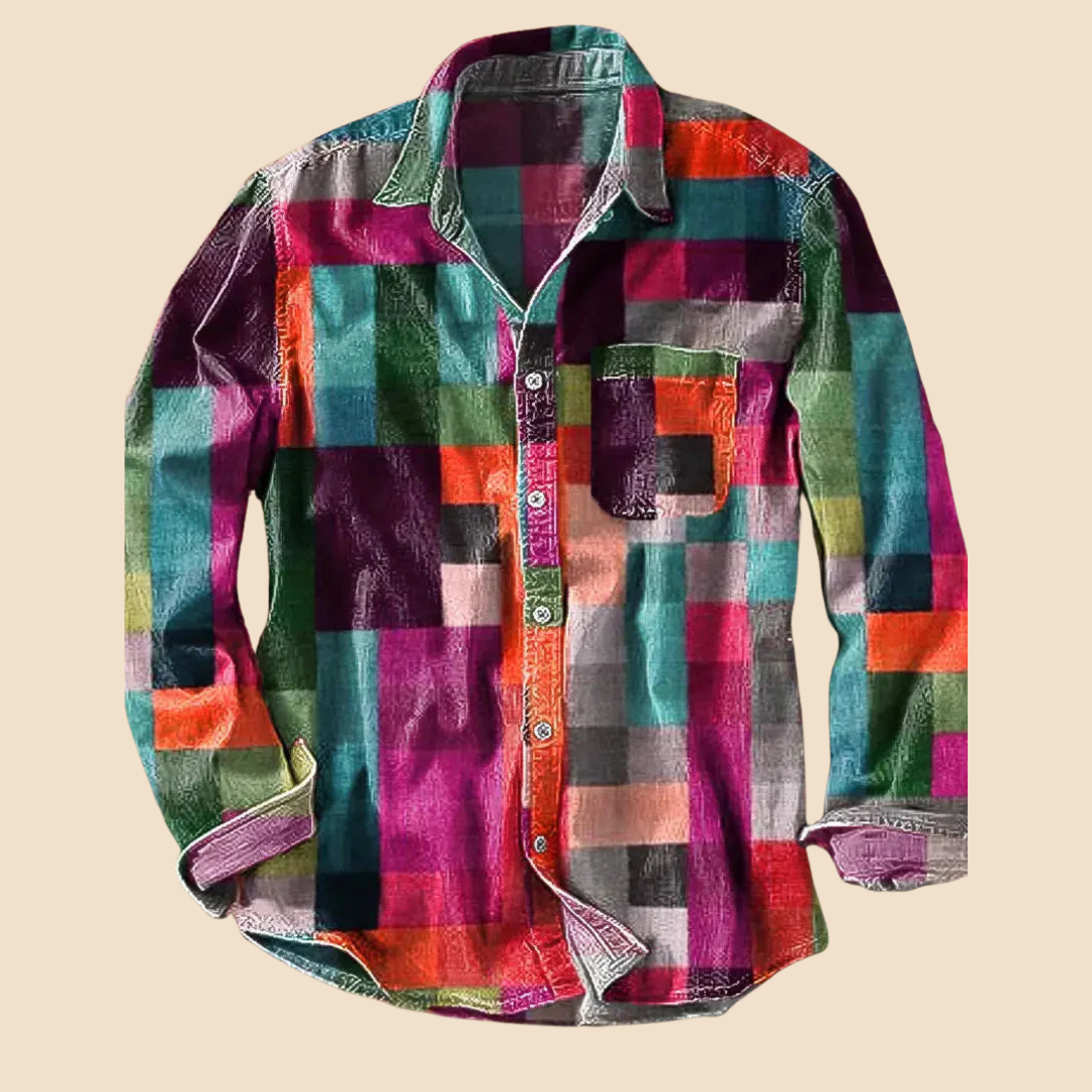 Lenoir|Camicia vintage arcobaleno