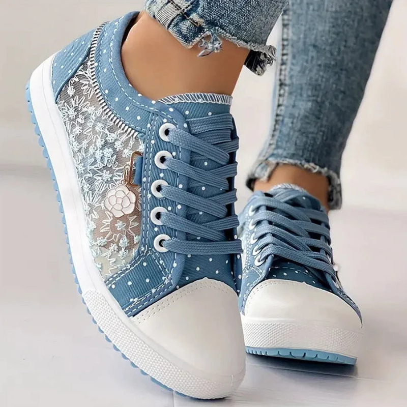 CARO | ELEGANTES ZAPATOS DEPORTIVOS DE MUJER CON DETALLES FLORALES