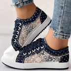 CARO | ELEGANTES ZAPATOS DEPORTIVOS DE MUJER CON DETALLES FLORALES