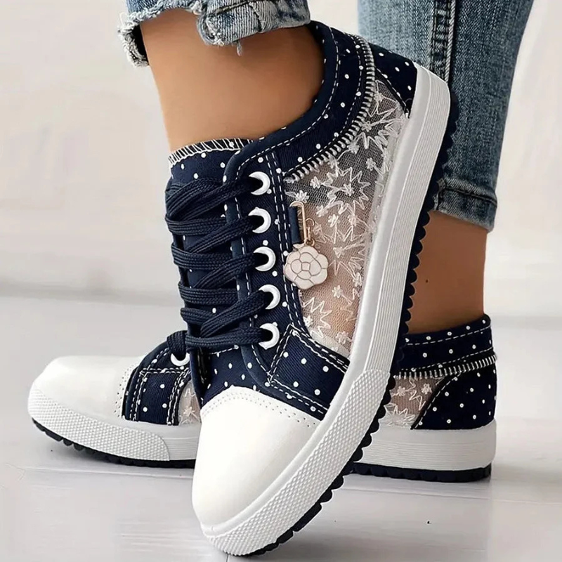 CARO | ELEGANTES ZAPATOS DEPORTIVOS DE MUJER CON DETALLES FLORALES