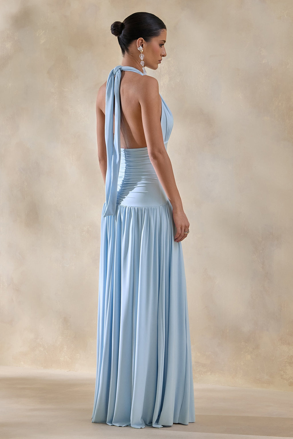 Vestido Berta™ | Largo con escote profundo y detalles fruncidos
