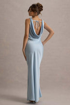 Gael™ | Vestido Largo Escote Cascada
