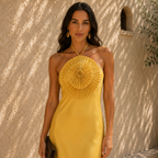 Vestido Margarita™ | Elegancia Solar y Sofisticación Atemporal