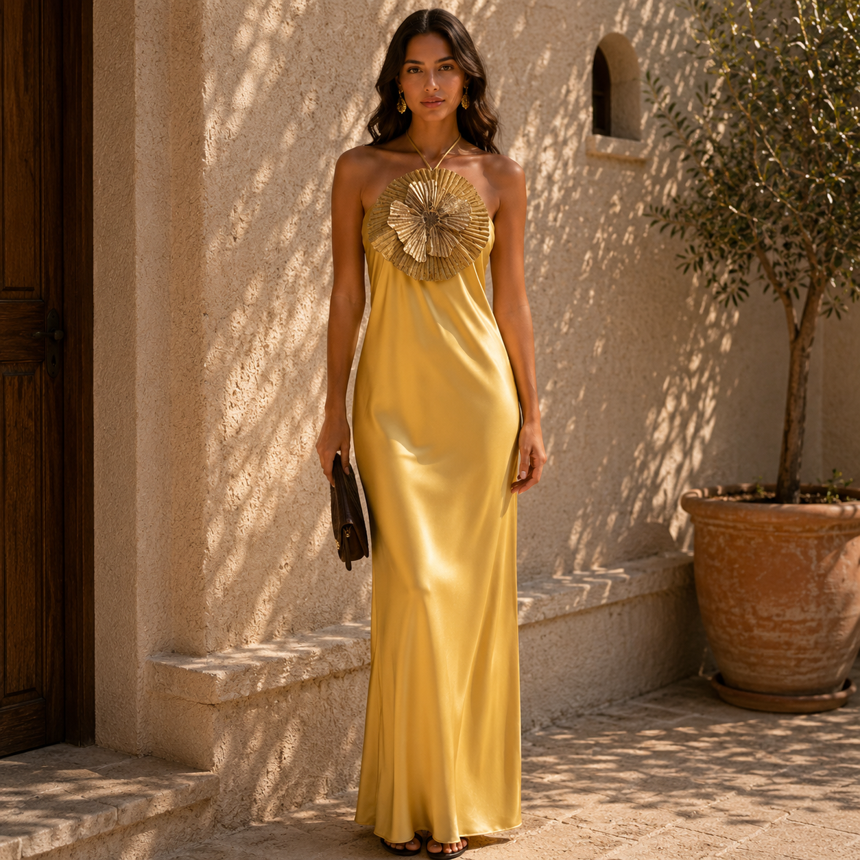 Vestido Margarita™ | Elegancia Solar y Sofisticación Atemporal