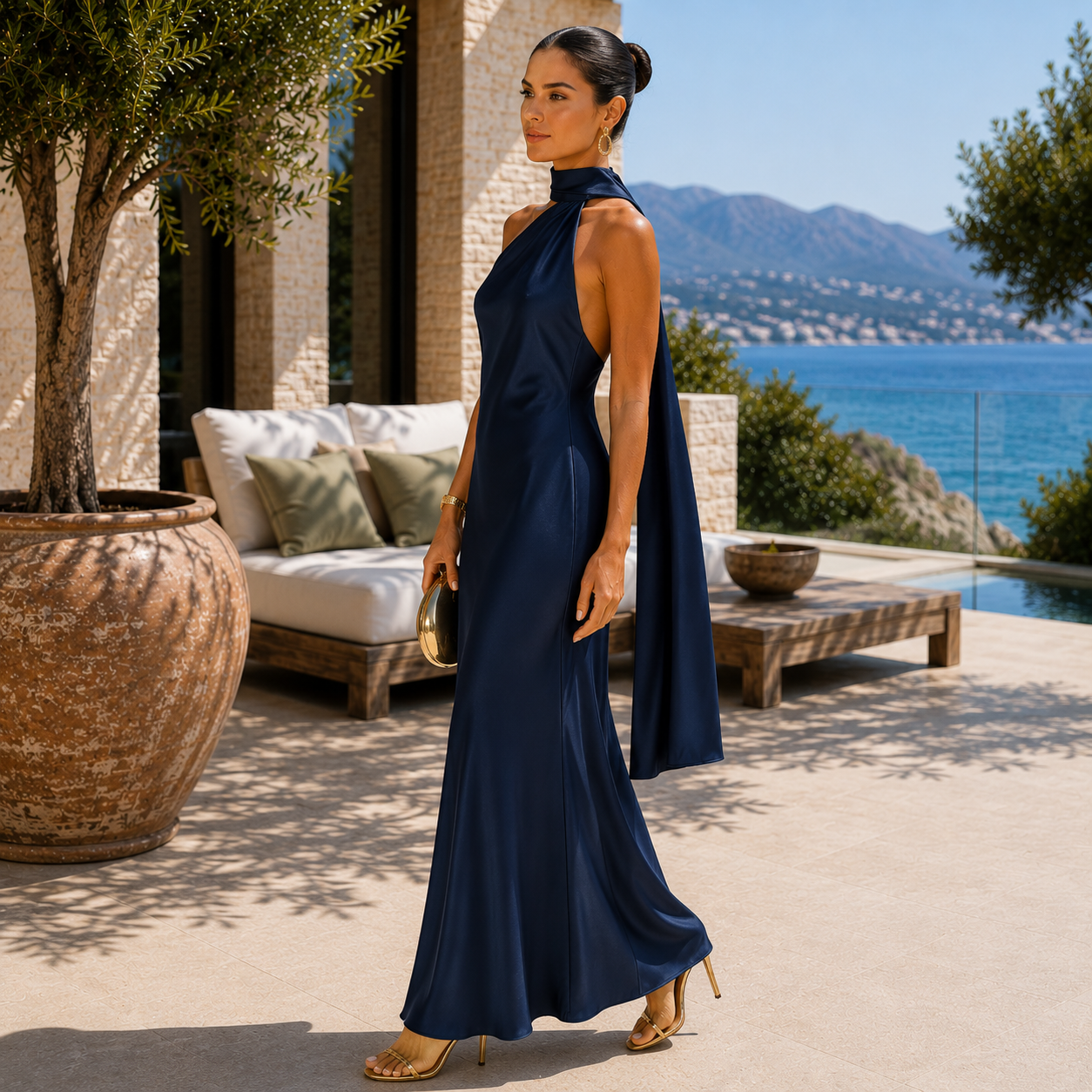 Vestido Esther™ -  Elegancia Satinada que Deslumbra de Noche