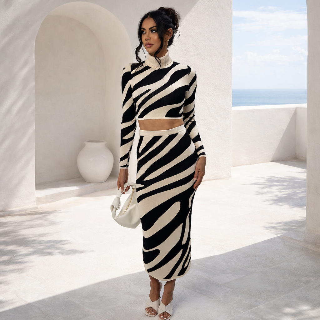 CONJUNTO LENA ZEBRA™ | Impacto gráfico con elegancia moderna