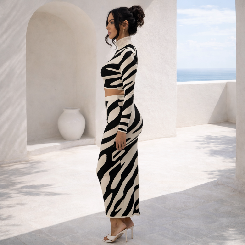 CONJUNTO LENA ZEBRA™ | Impacto gráfico con elegancia moderna