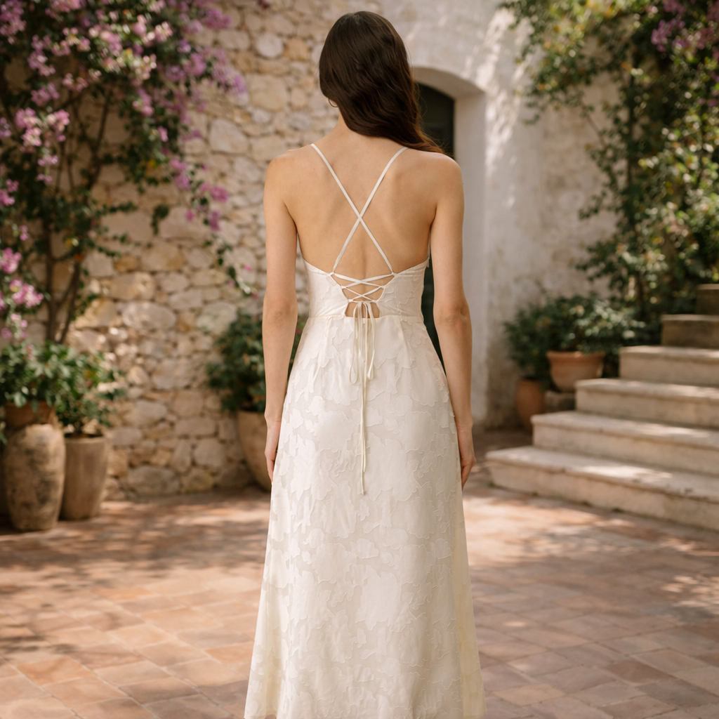 VESTIDO APRICOT™ | Romanticismo estructurado para momentos inolvidables