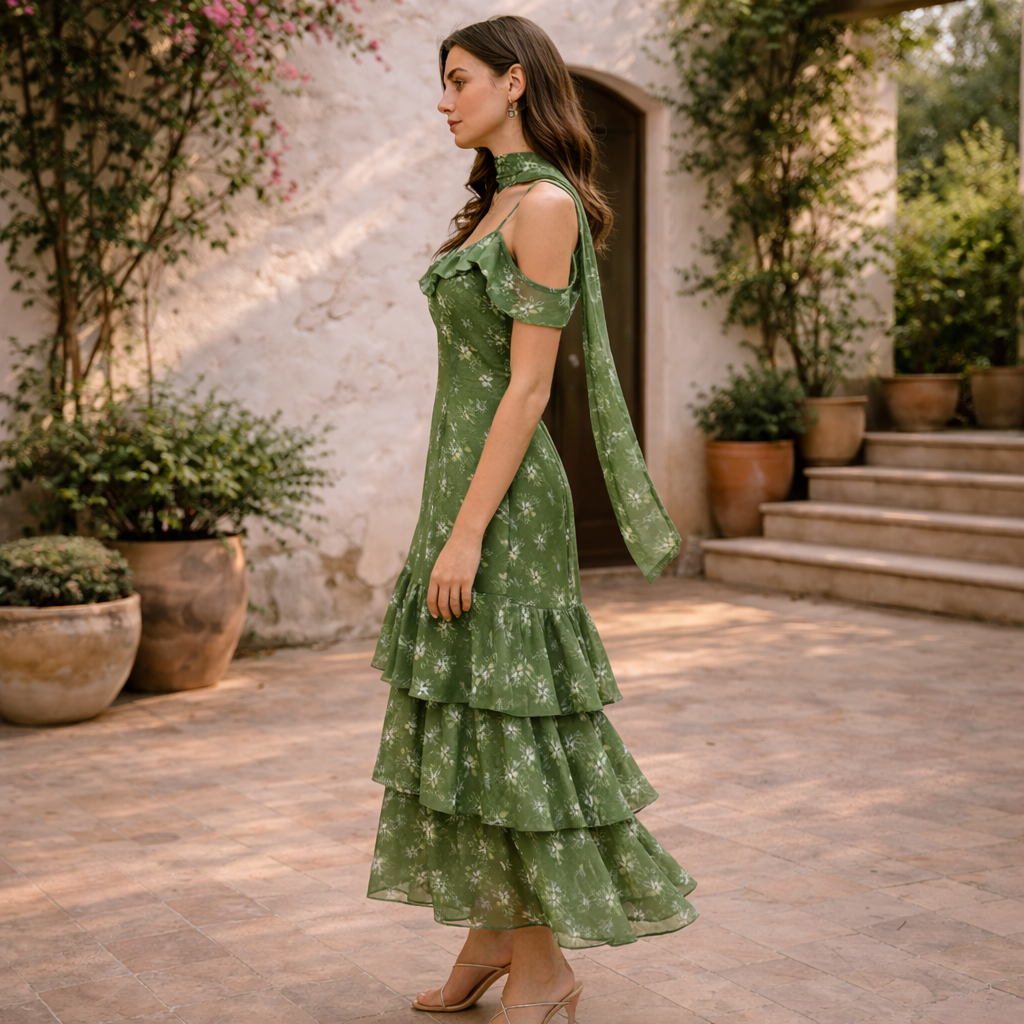 VESTIDO OLIVA™ | Movimiento romántico con esencia bohemia