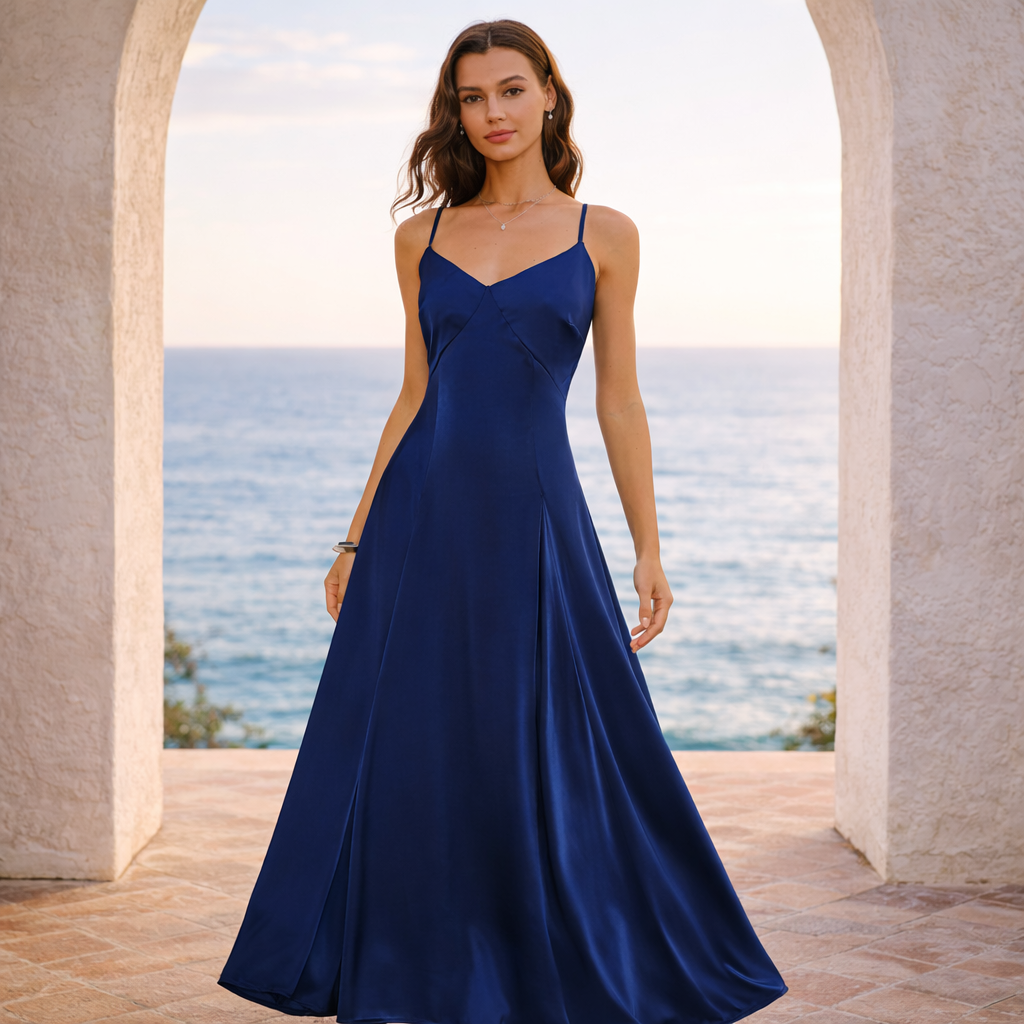 VESTIDO ESSENCE™ | Elegancia versátil en azul profundo