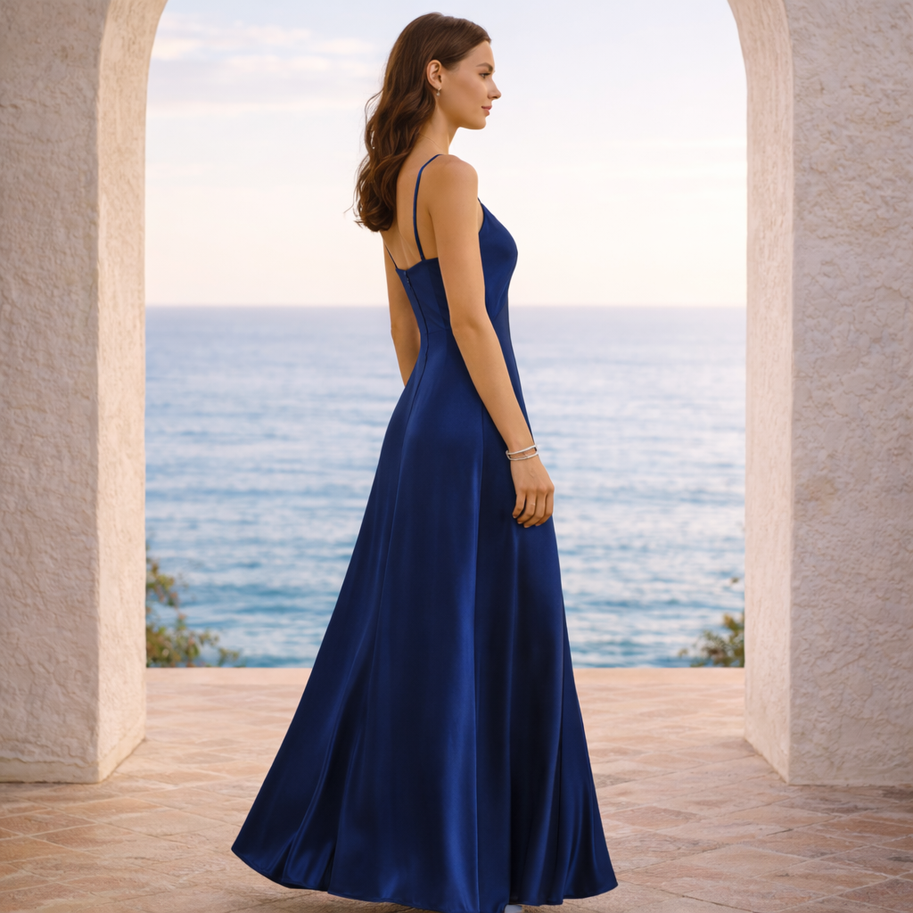 VESTIDO ESSENCE™ | Elegancia versátil en azul profundo
