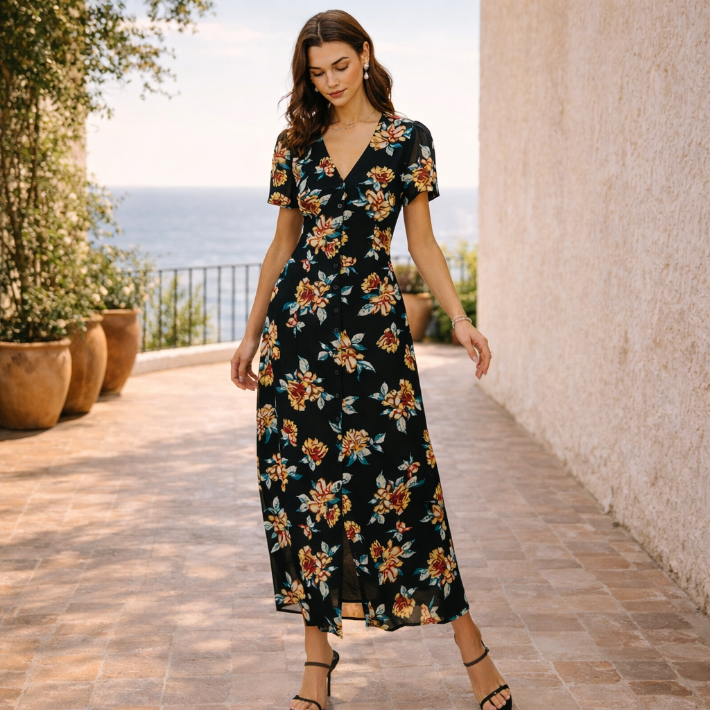 VESTIDO AMAPOLA™ | Elegancia floral para el día a día