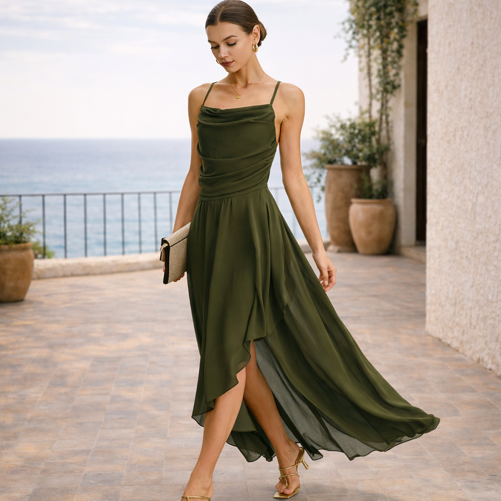 VESTIDO ESMERALDA™ | Movimiento sofisticado en verde profundo