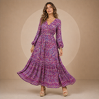 Lucía™ | Vestido Maxi Boho con Estampado Paisley