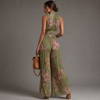 Mono de Gasa Plisado con Estampado Floral