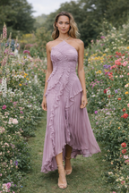 Vestido Lavanda Imperial | Elegancia romántica con movimiento
