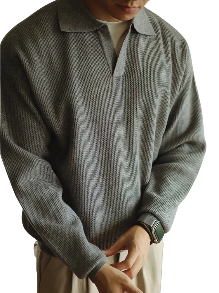 ADRIÁN™ | Jersey tipo polo de punto casual