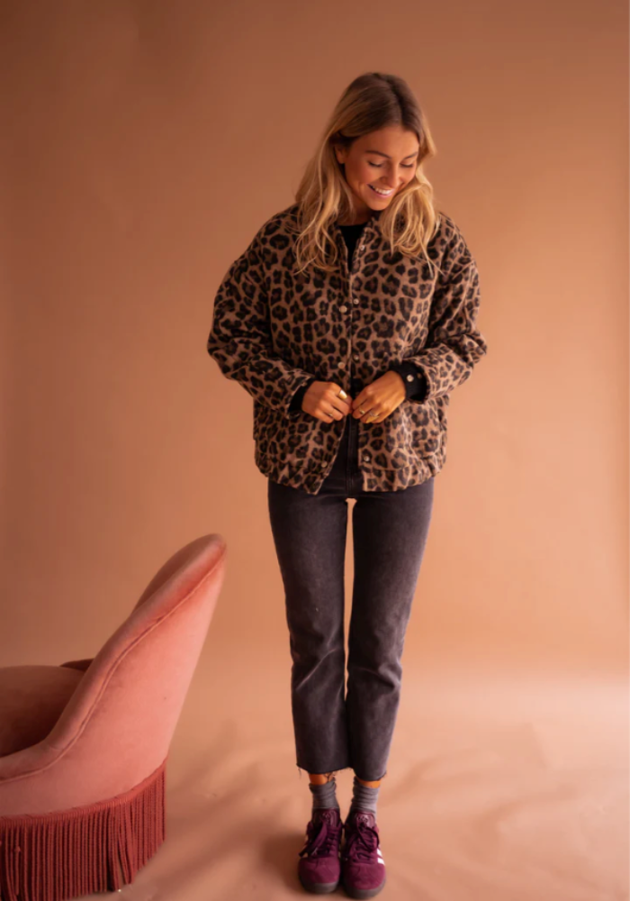LEONA™ | Giacca Bomber con Stampa Leopardata