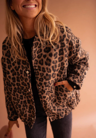 LEONA™ | Giacca Bomber con Stampa Leopardata