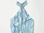 Vestido Mini Halter Estampado Chic de Verano para Mujer KONDALA 2026, Vestido Elegante sin Espalda para Vacaciones, Vestido Ajustado para Fiesta en la Playa