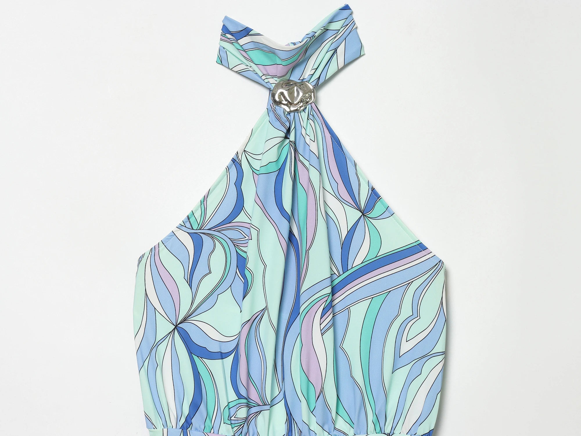 Vestido Mini Halter Estampado Chic de Verano para Mujer KONDALA 2026, Vestido Elegante sin Espalda para Vacaciones, Vestido Ajustado para Fiesta en la Playa