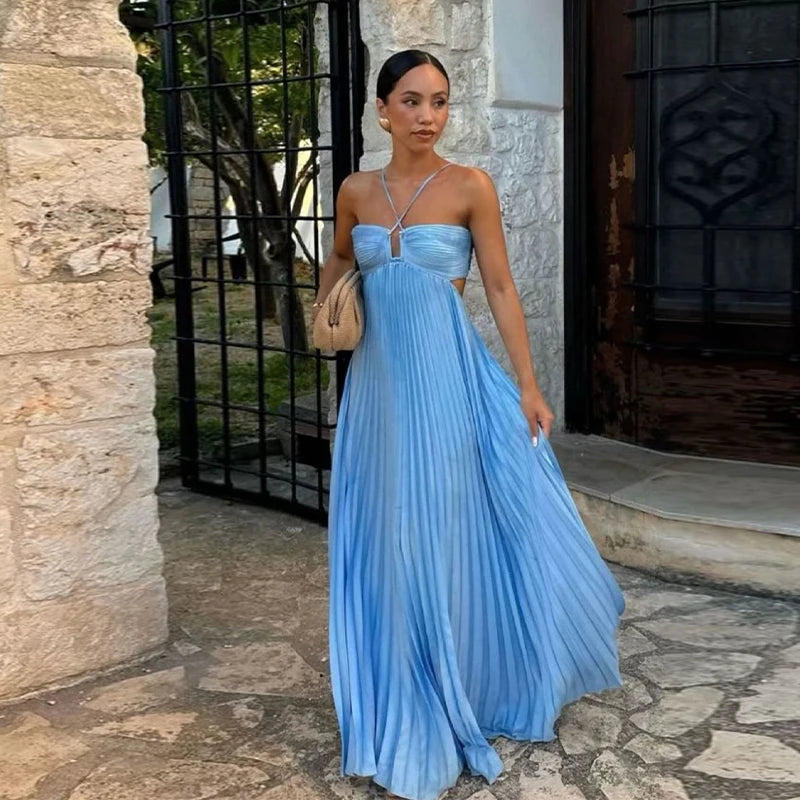 Vestido Corto Sexy de Punto Acanalado sin Tirantes para Mujer, Vestido de Playa Femenino sin Mangas y sin Espalda, Vestidos de Verano 2026 para Dama, Vestidos Amarillos