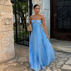 Vestido Corto Sexy de Punto Acanalado sin Tirantes para Mujer, Vestido de Playa Femenino sin Mangas y sin Espalda, Vestidos de Verano 2026 para Dama, Vestidos Amarillos