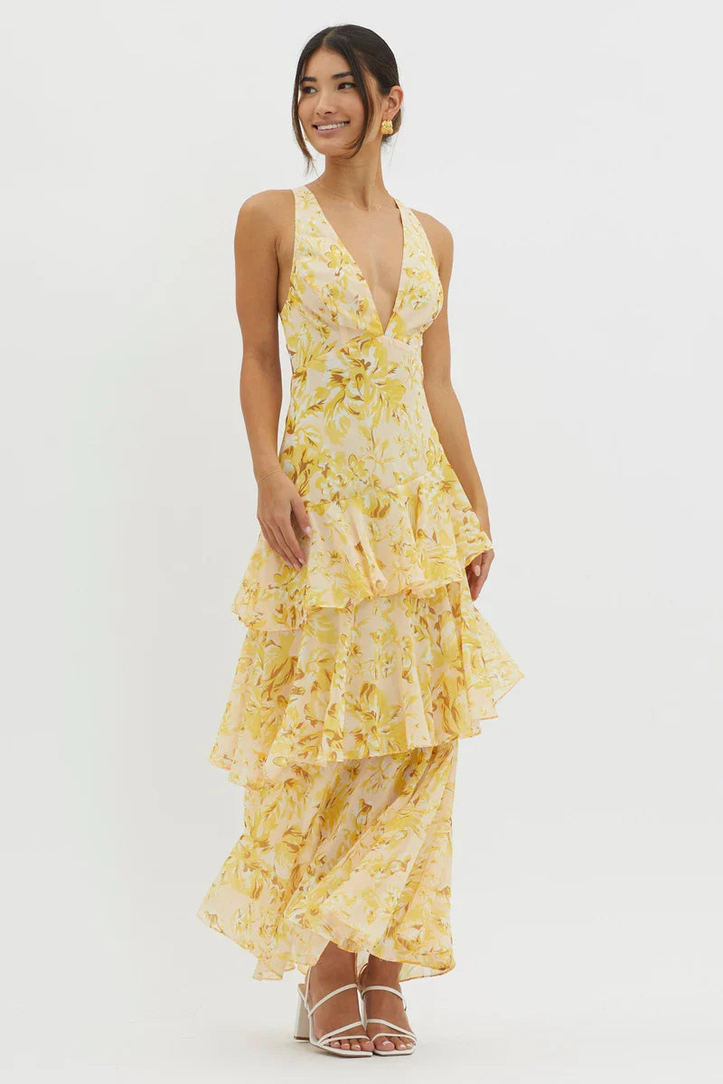 Vestido Lia™ | Vestido midi floral elegante