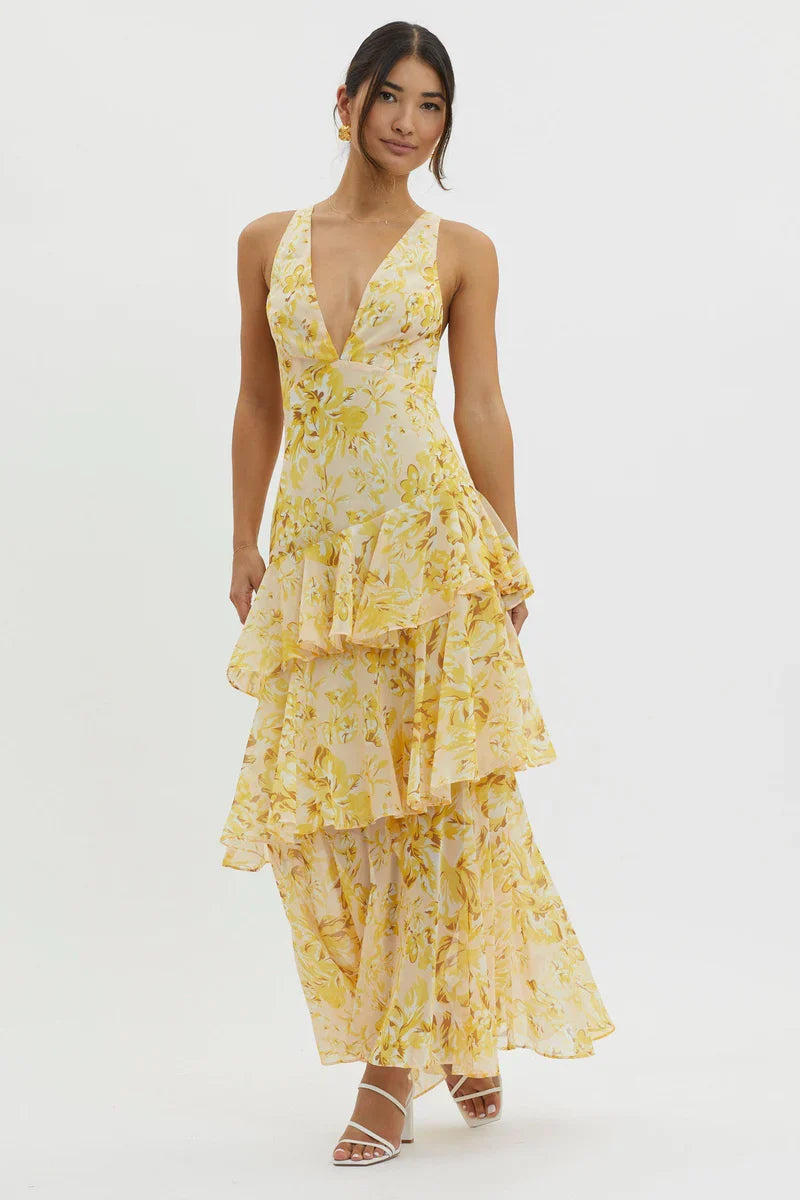 Vestido Lia™ | Vestido midi floral elegante