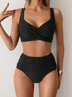 Marta - Bikini Bandeau de Tejido Fruncido