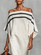 Aveline™ | Abito Maxi Off-Shoulder con Maniche a Pipistrello