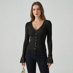 ELISE BELLE™ |Jersey con mangas de encaje