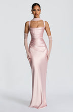 Vestido Silvia ™ | Elegancia satinada con estructura refinada