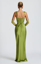 Vestido Silvia ™ | Elegancia satinada con estructura refinada