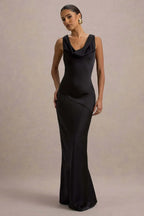 Gael™ | Vestido Largo Escote Cascada