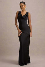 Gael™ | Vestido Largo Escote Cascada