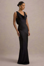 Gael™ | Vestido Largo Escote Cascada