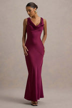 Gael™ | Vestido Largo Escote Cascada