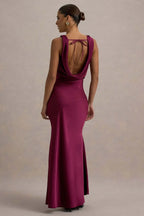 Gael™ | Vestido Largo Escote Cascada