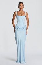 Rosa™ | Vestido con silueta fluida con corsé ajustado