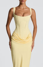 Rosa™ | Vestido con silueta fluida con corsé ajustado