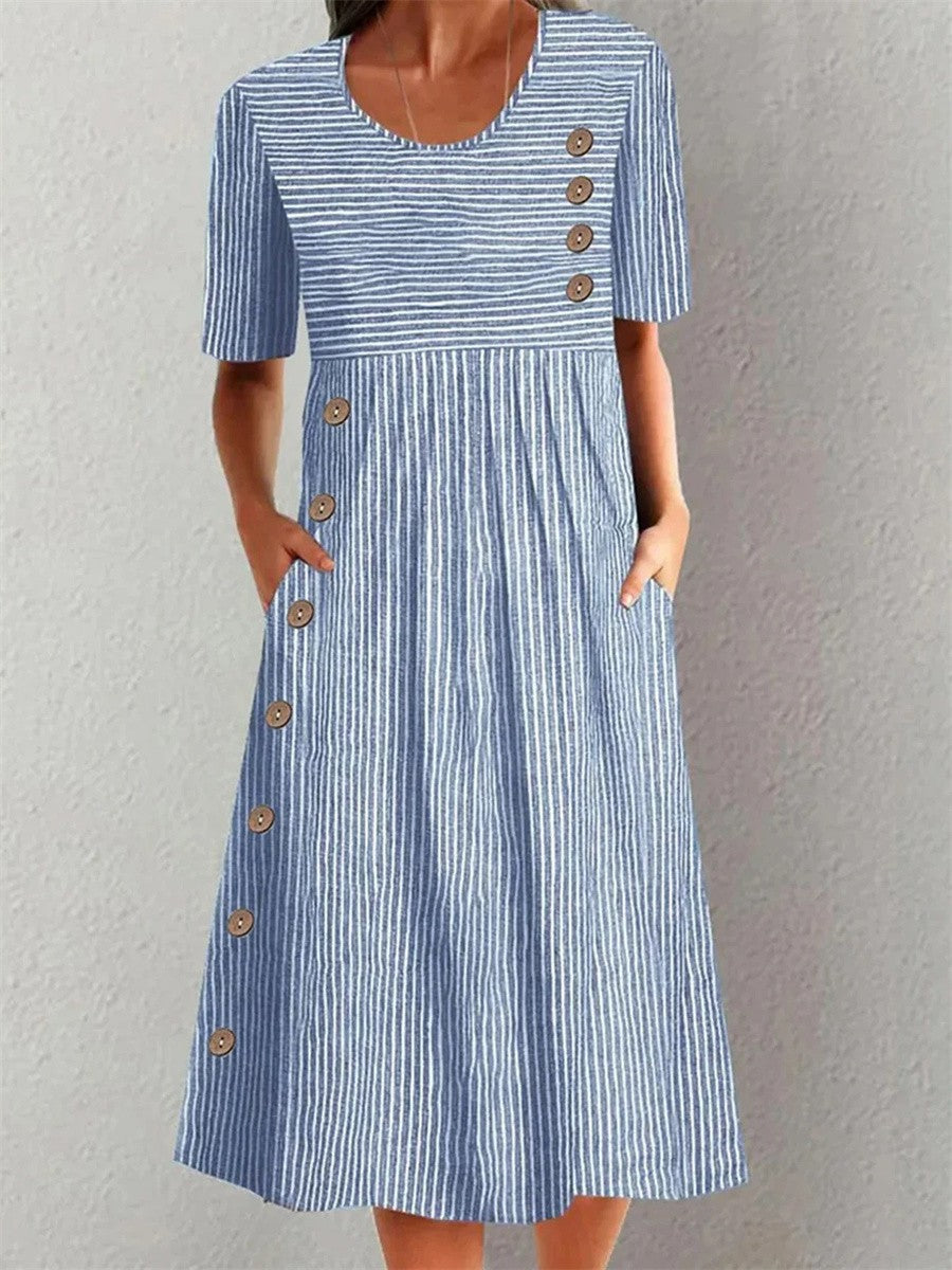 Edna | Vestido de Verano de Rayas
