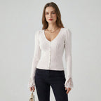 ELISE BELLE™ |Jersey con mangas de encaje