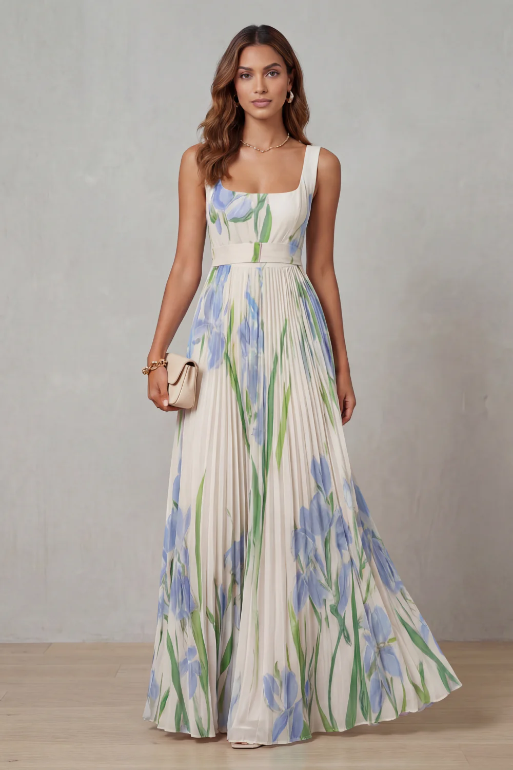 Gabriela™ | Vestido Floral Elegante con Caída Plisada