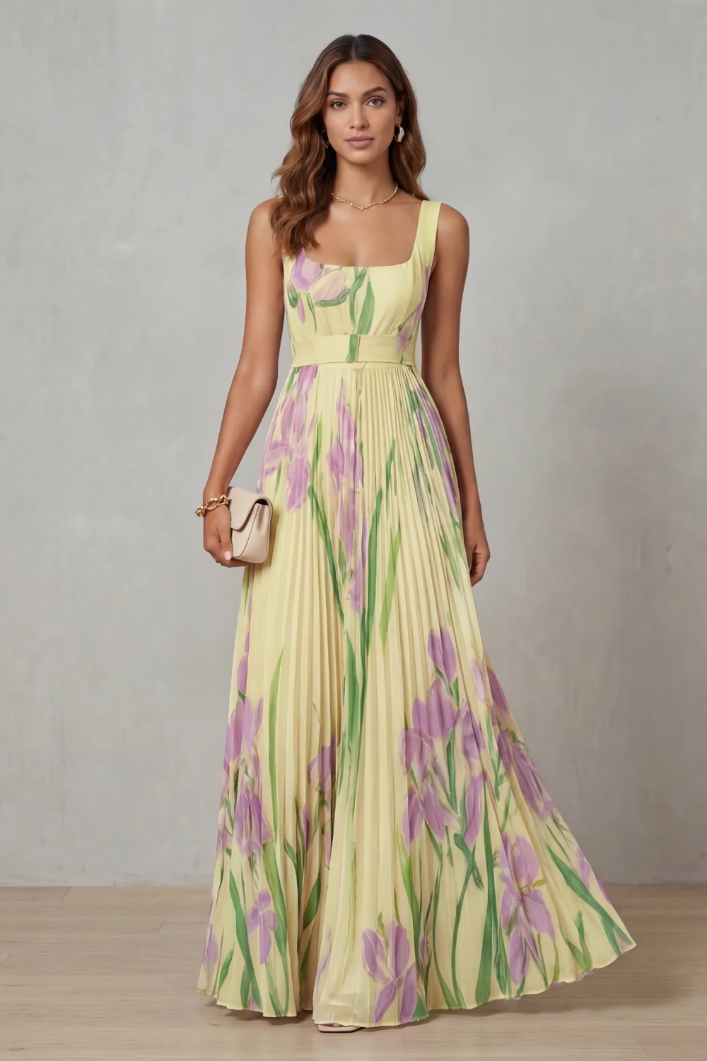 Gabriela™ | Vestido Floral Elegante con Caída Plisada