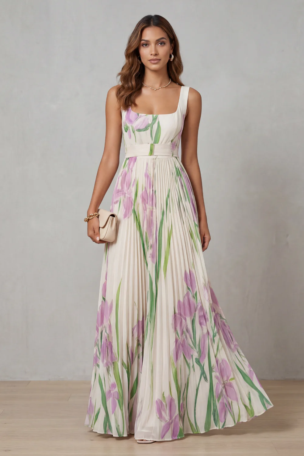 Gabriela™ | Vestido Floral Elegante con Caída Plisada