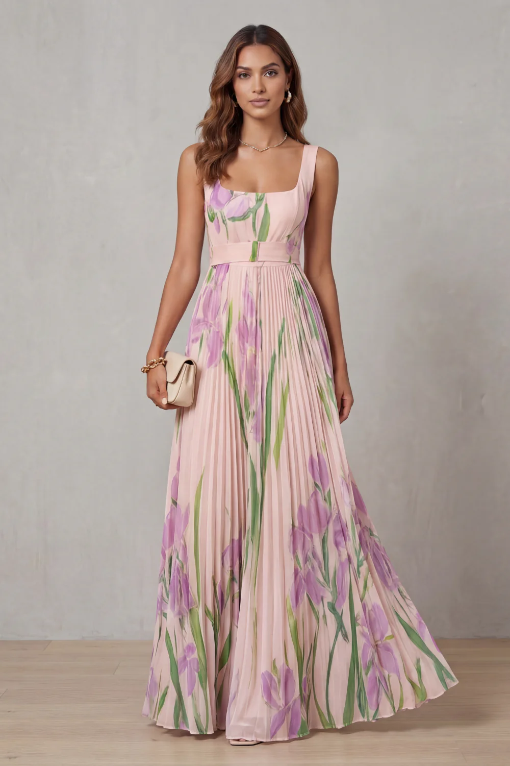 Gabriela™ | Vestido Floral Elegante con Caída Plisada